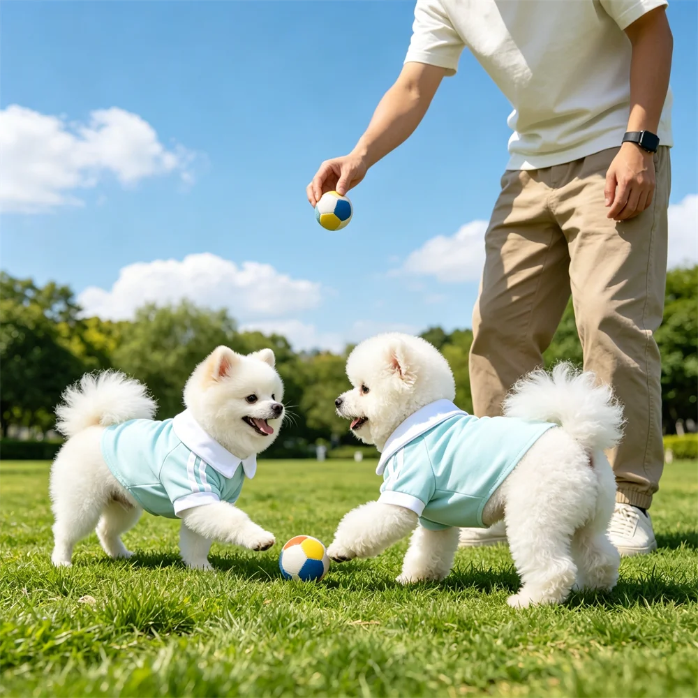 Striped Sport Polo T-Shirt for Cats & Small Dogs