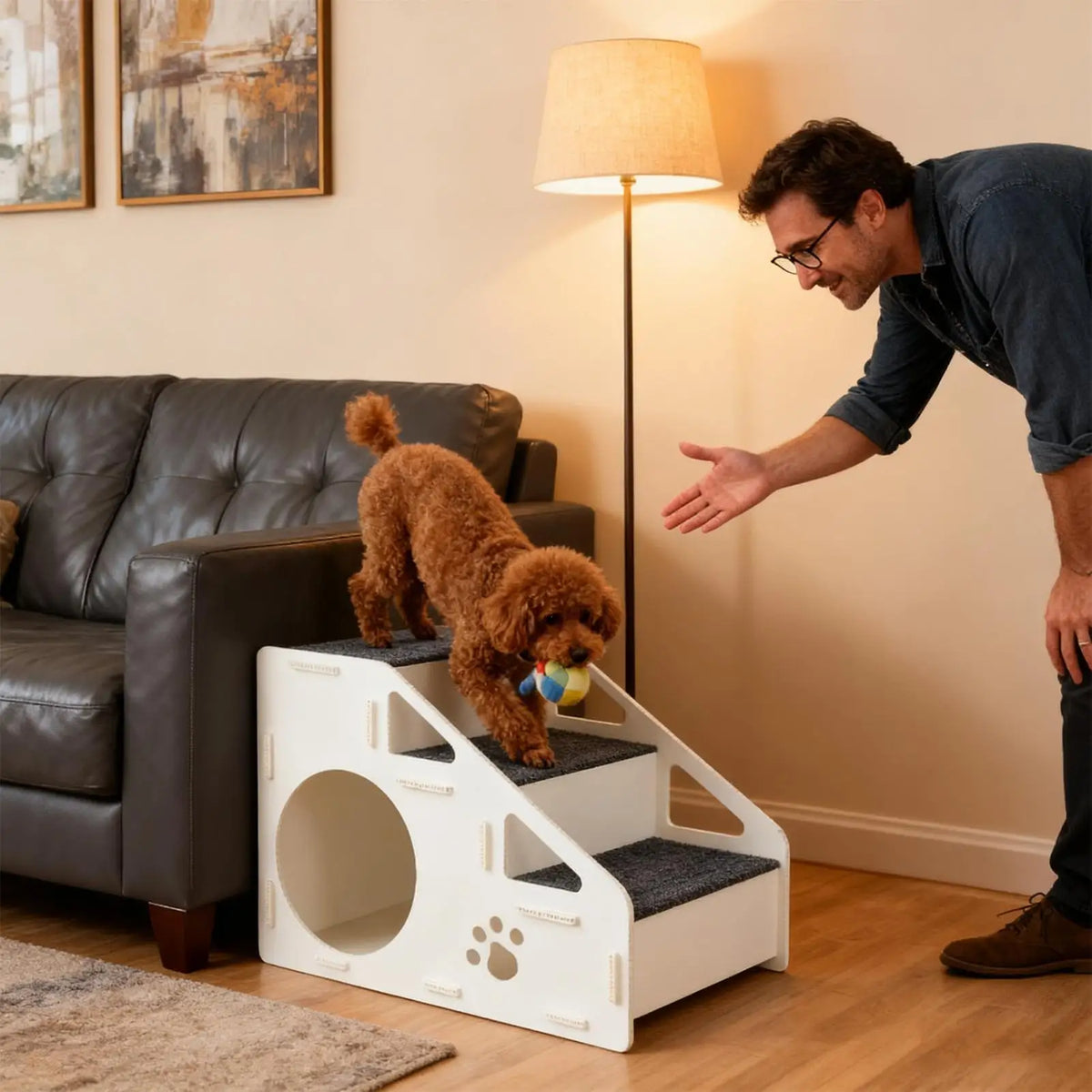 Portable Indoor Pet Stairs for Dogs & Cats