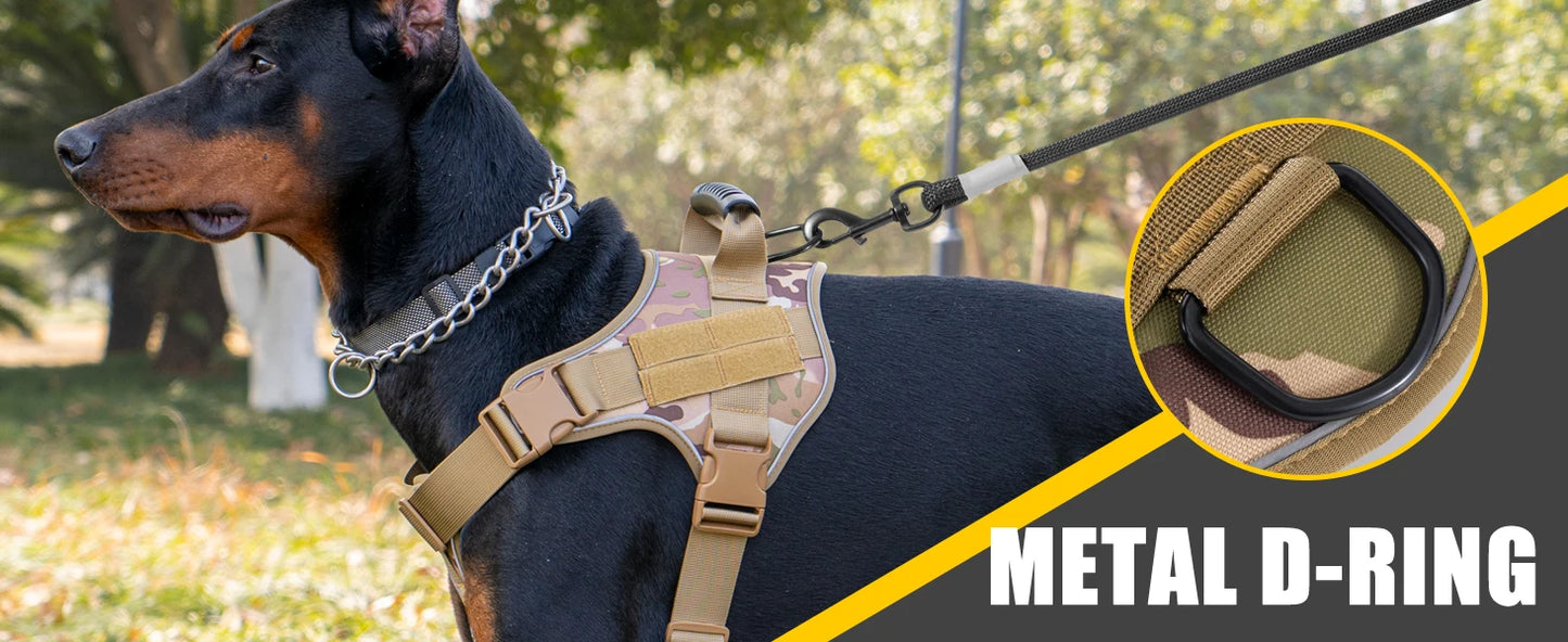 Tactical Dog Training Vest Harness – No-Escape Design