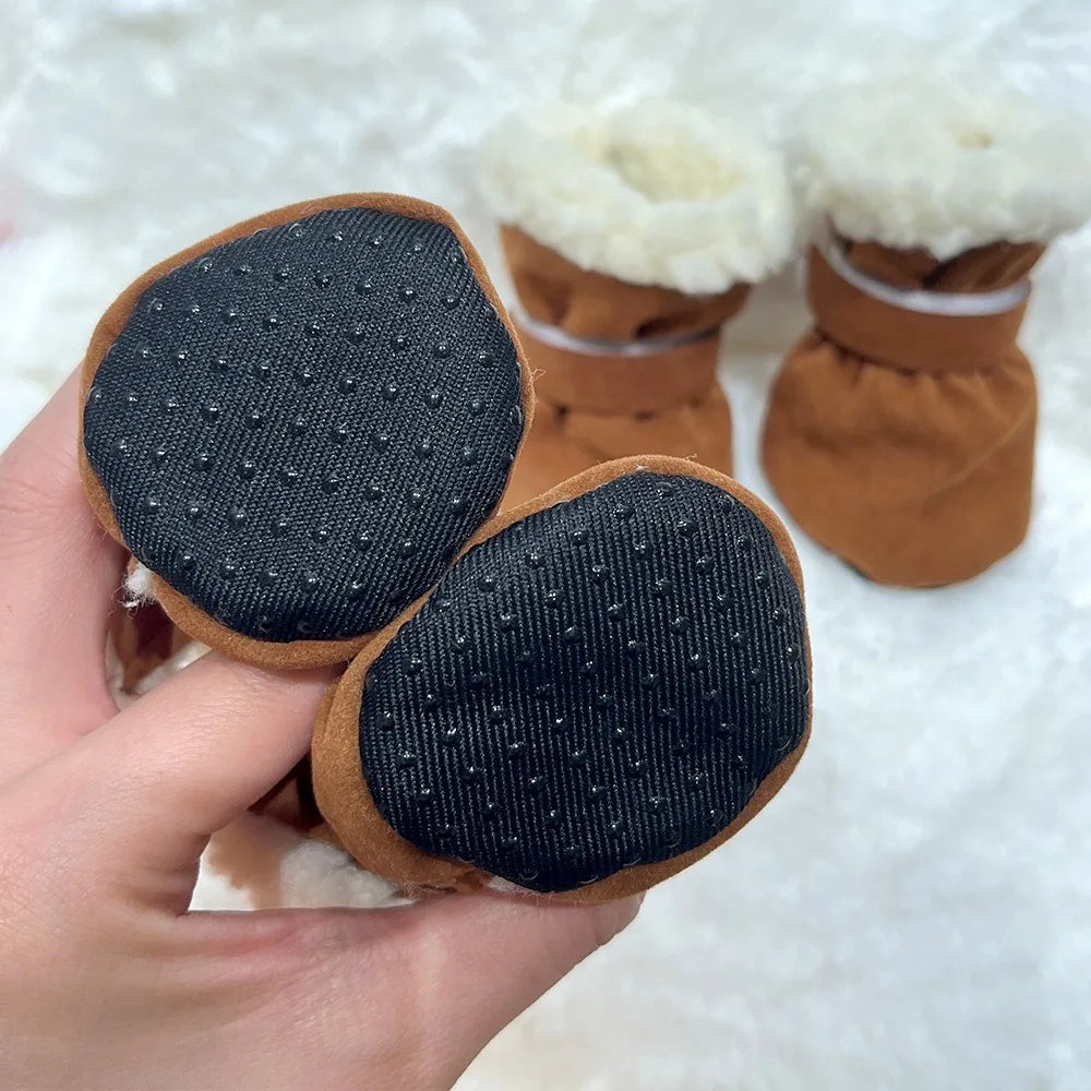 Bottes antidérapantes d'hiver pour chiens | Lot de 4 pour petits et moyens chiens et chats