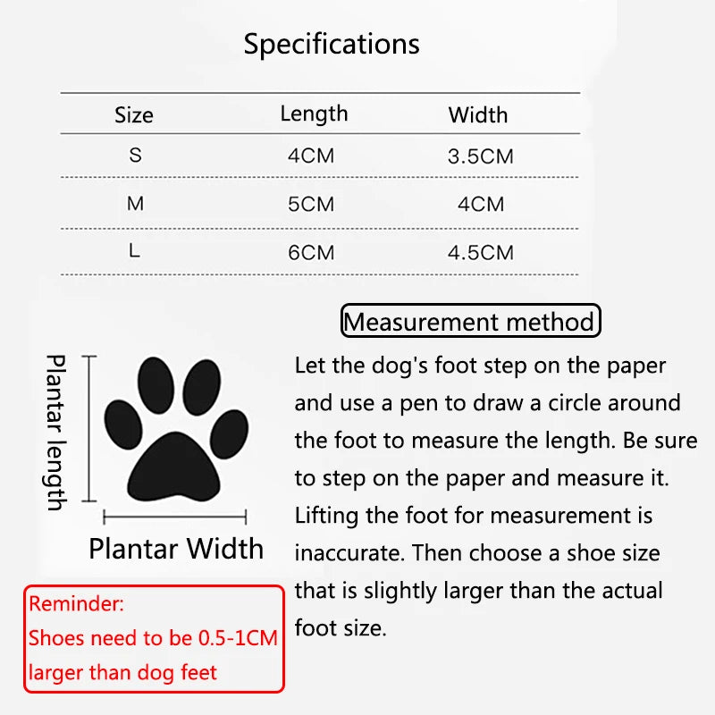 Waterproof Pet Paw Protector Boots (4 Pack)