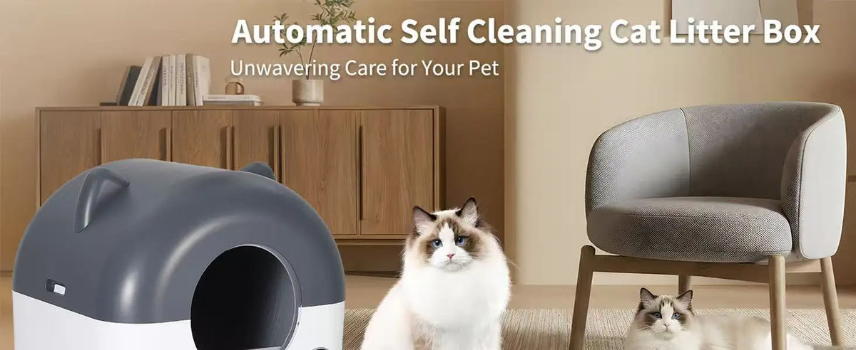 HAUSPROFI 89L Self-Cleaning Cat Litter Box | 8 Safety Sensors | 13L Bin | ≤35dB | Fragrance Compartment | App
