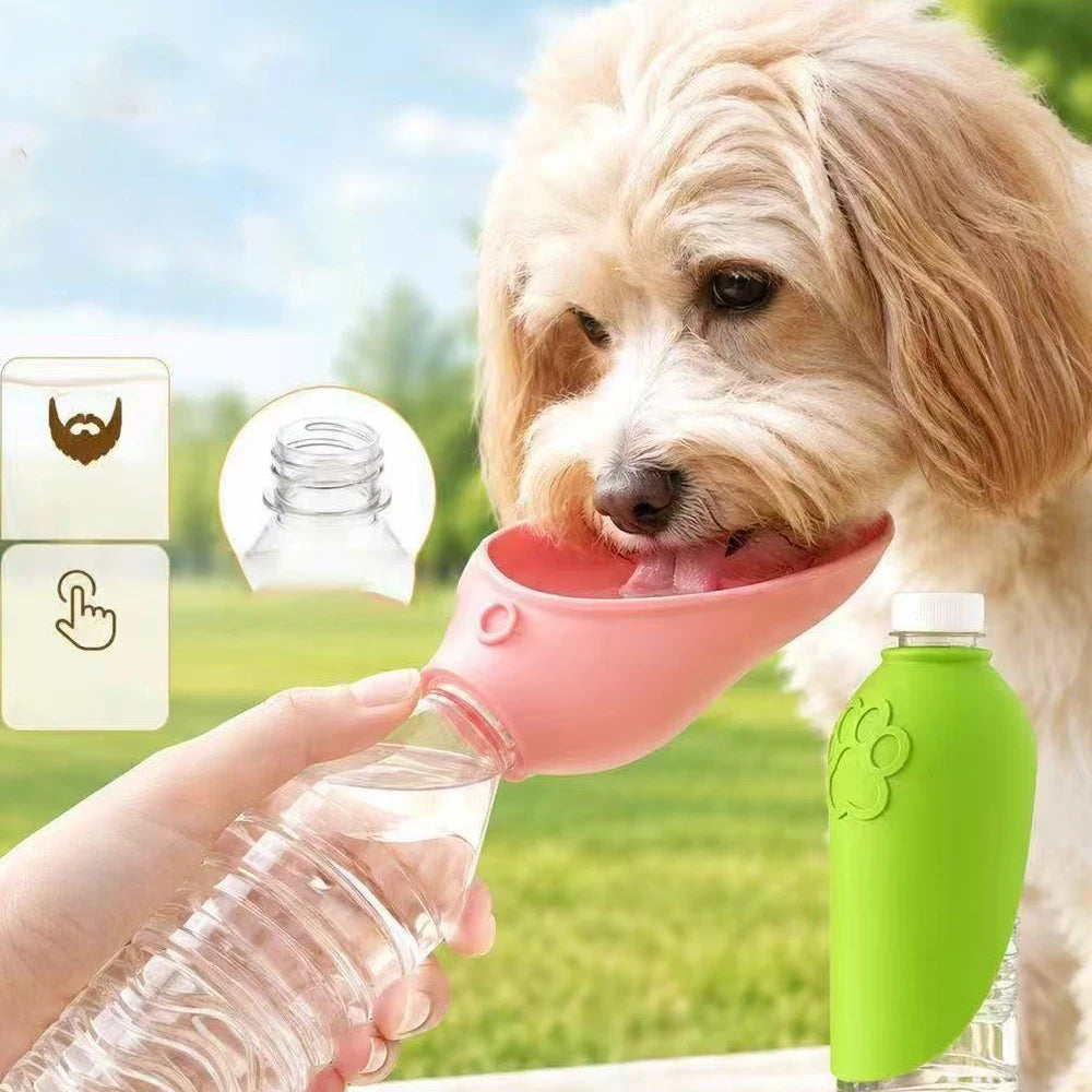 Universal Dog Cat Drinking Bowl Outdoor Feeding Water Portable Drinking Cup Pet Foldable Water Dispenser Interchangeable Bottle