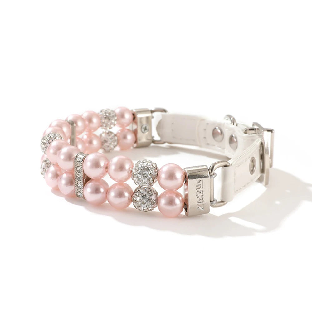 Pearl & Rhinestone Pet Collar for Cats & Dogs
