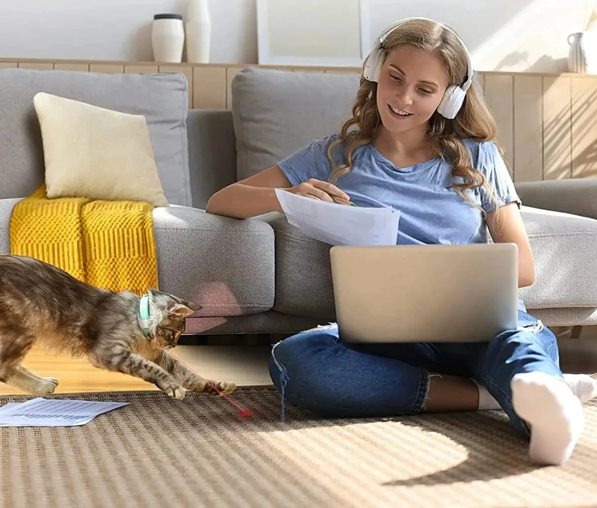Smart Cat Laser Collar - Interactive Rechargeable Exercise Toy