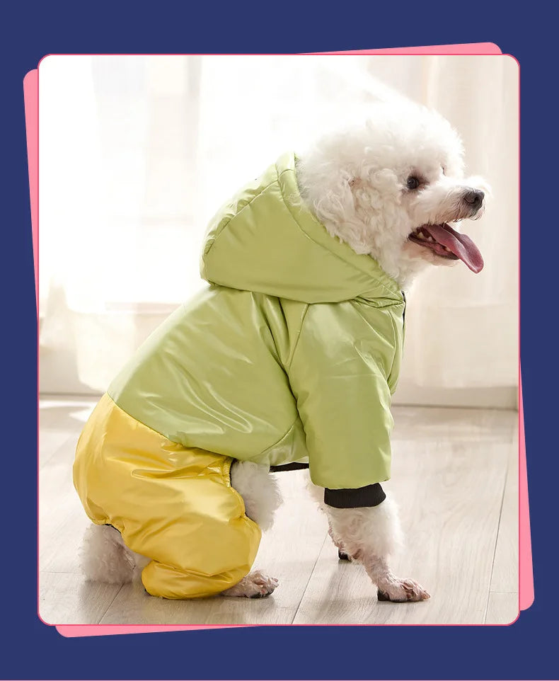 Waterproof Winter Down Hoodie Jacket for Small Dogs