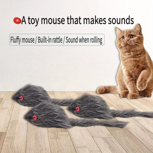 Plush Mouse Cat Toys with Bell - Multi-Pack