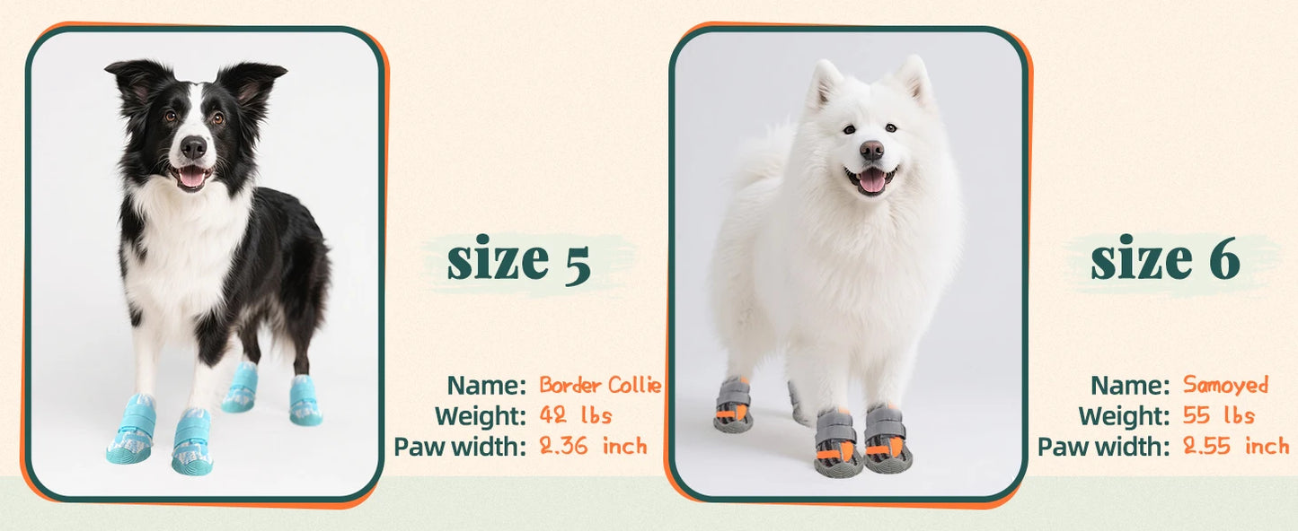 Bottes antidérapantes respirantes pour chiens toutes saisons