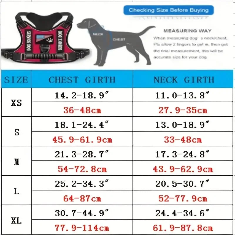 Dog Harness Set — Chest Vest, Shock-Absorbing Lead, Folding Bowl & Waste Bags