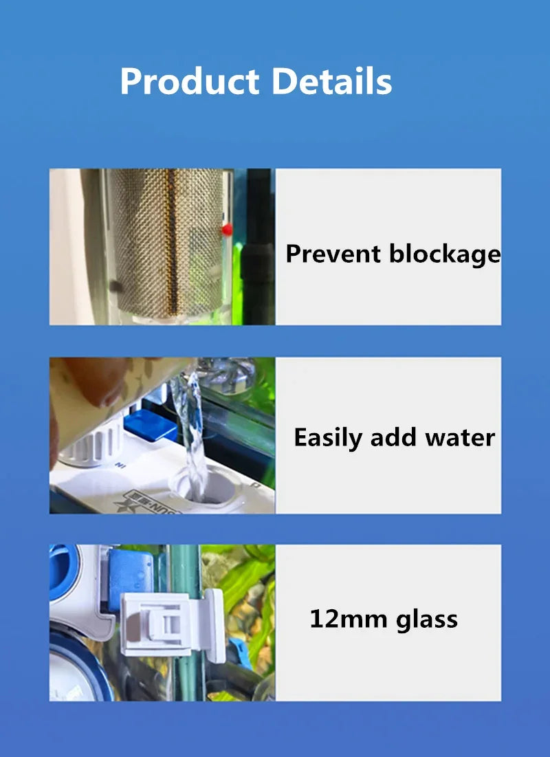 Wall-Mounted Aquarium Filter & Circulation Pump