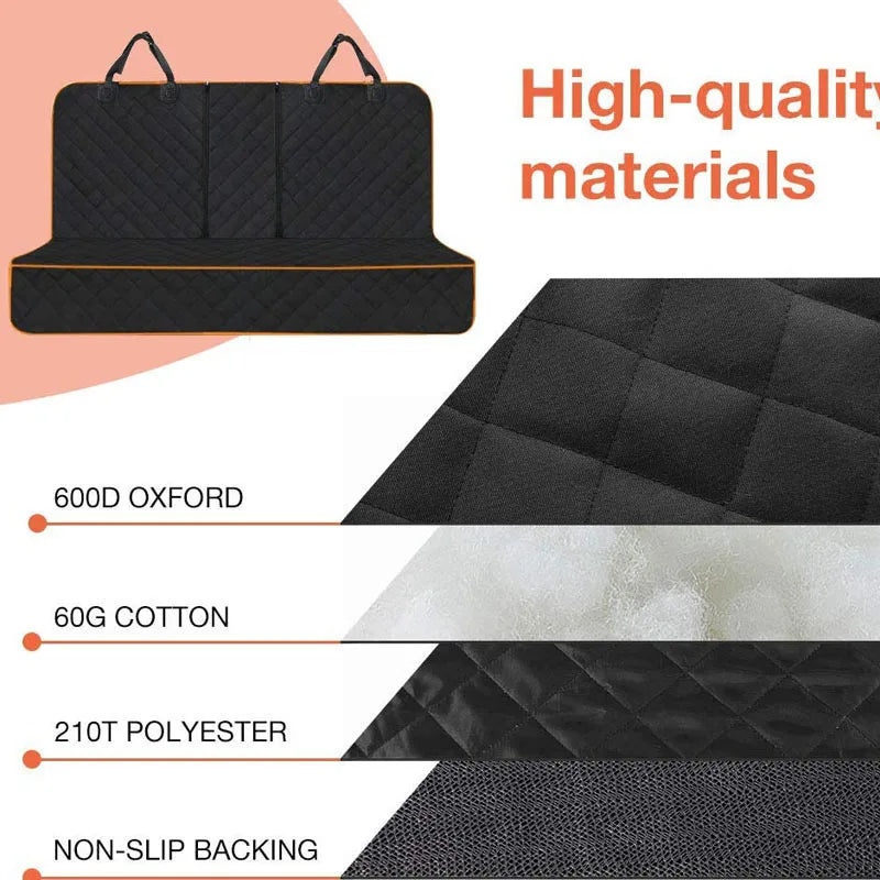 Waterproof Dog Car Seat Cover for Back Seat — Non-Slip Universal Fit