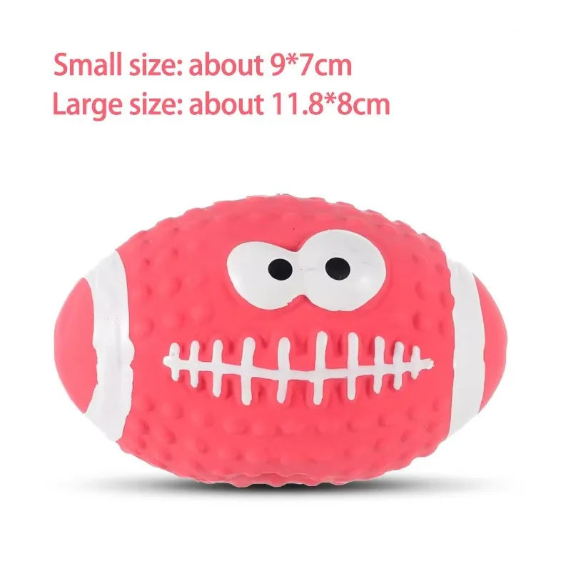 Squeaky Latex Dog Ball – Sports Style Chew Toy