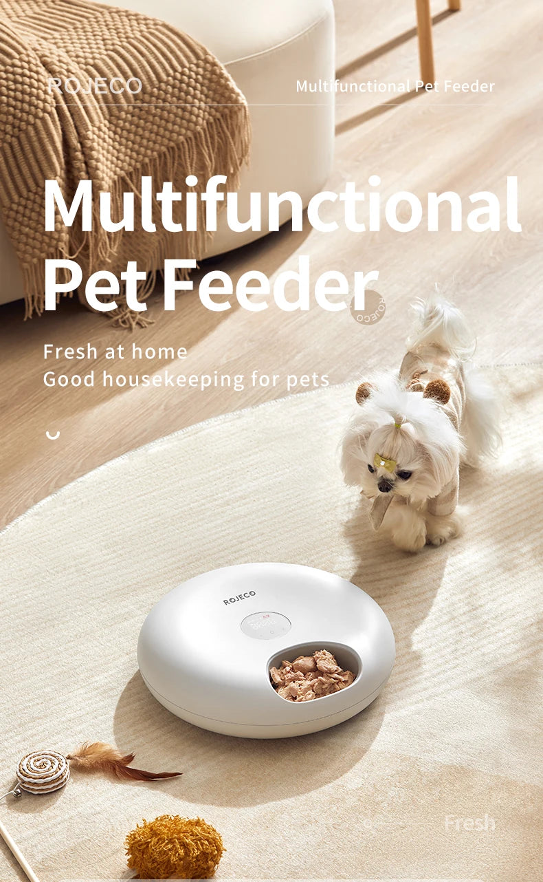 6-Meal Automatic Smart Pet Feeder for Wet & Dry Food