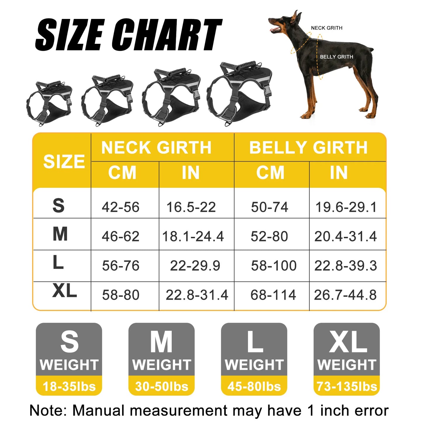 Tactical Dog Harness for Large Dogs