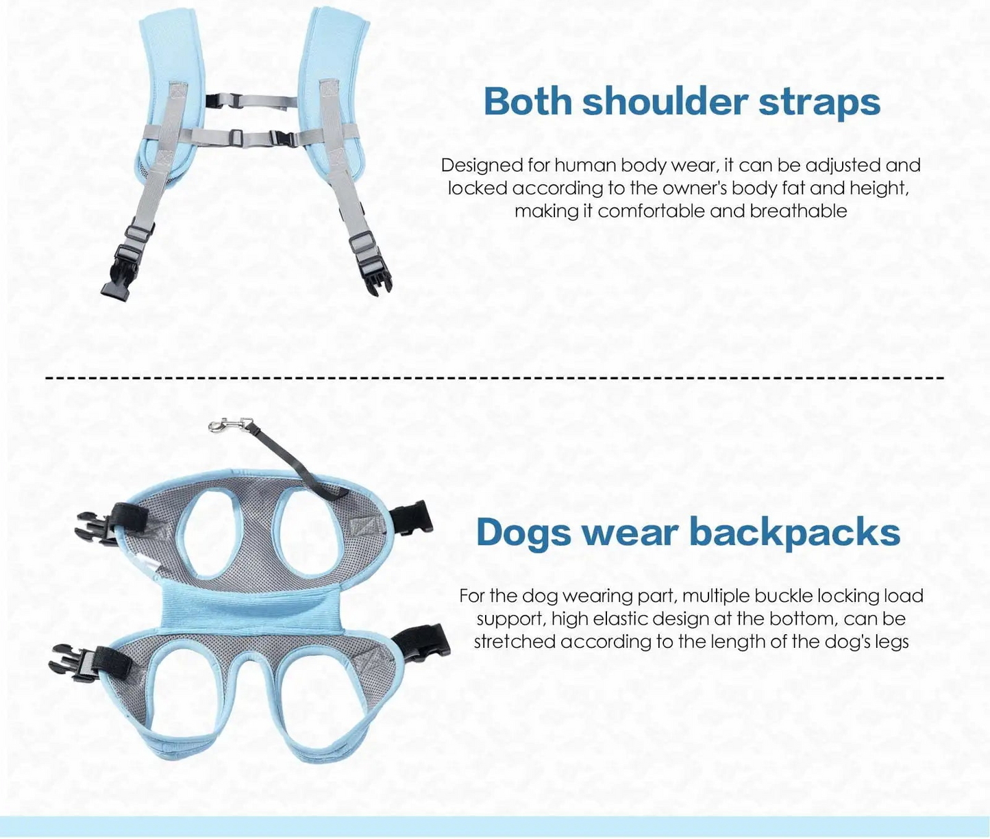 Dog Carrier Backpack & Front Carrier with Lift Harness - Legs Out Design