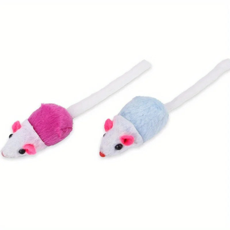 Cat Toy Mice with Colorful Tails - Multi-Pack