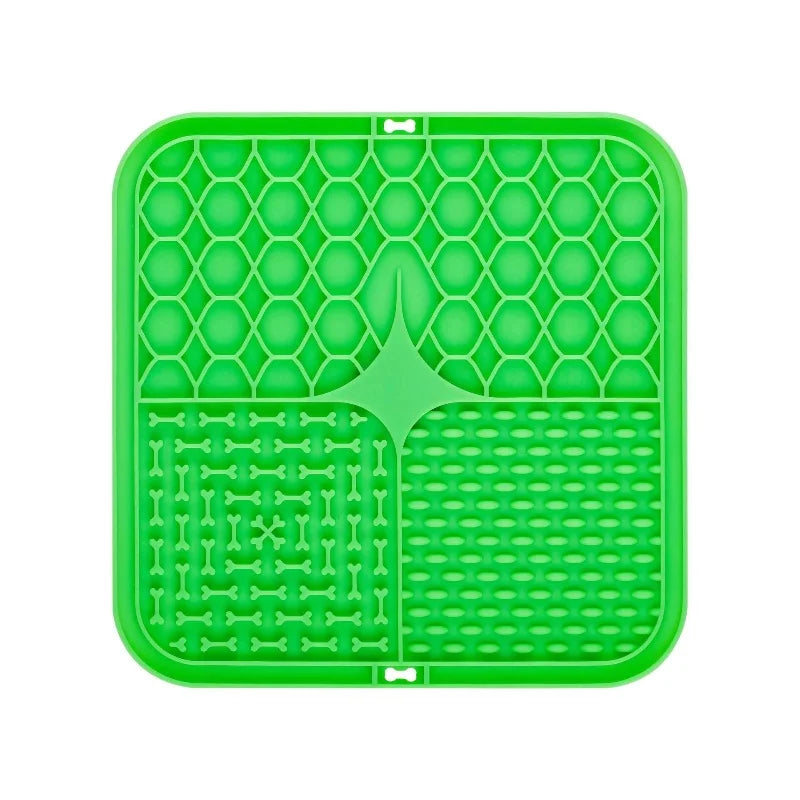 Silicone Lick Mat with Suction Cup for Dogs – Bath Distraction & Slow Feeding