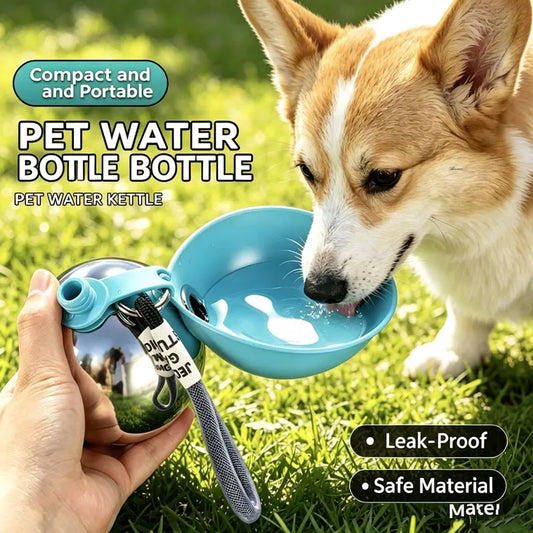 Portable Stainless Steel Water Dispenser for Dogs
