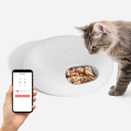 Smart WiFi Pet Feeder with Freshness Control - Automatic Slow Feeding Dispenser for Cats & Dogs