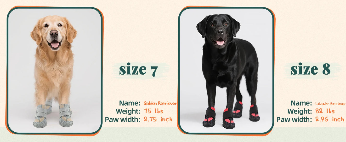 Bottes pour chien en maille respirante avec sangles réglables