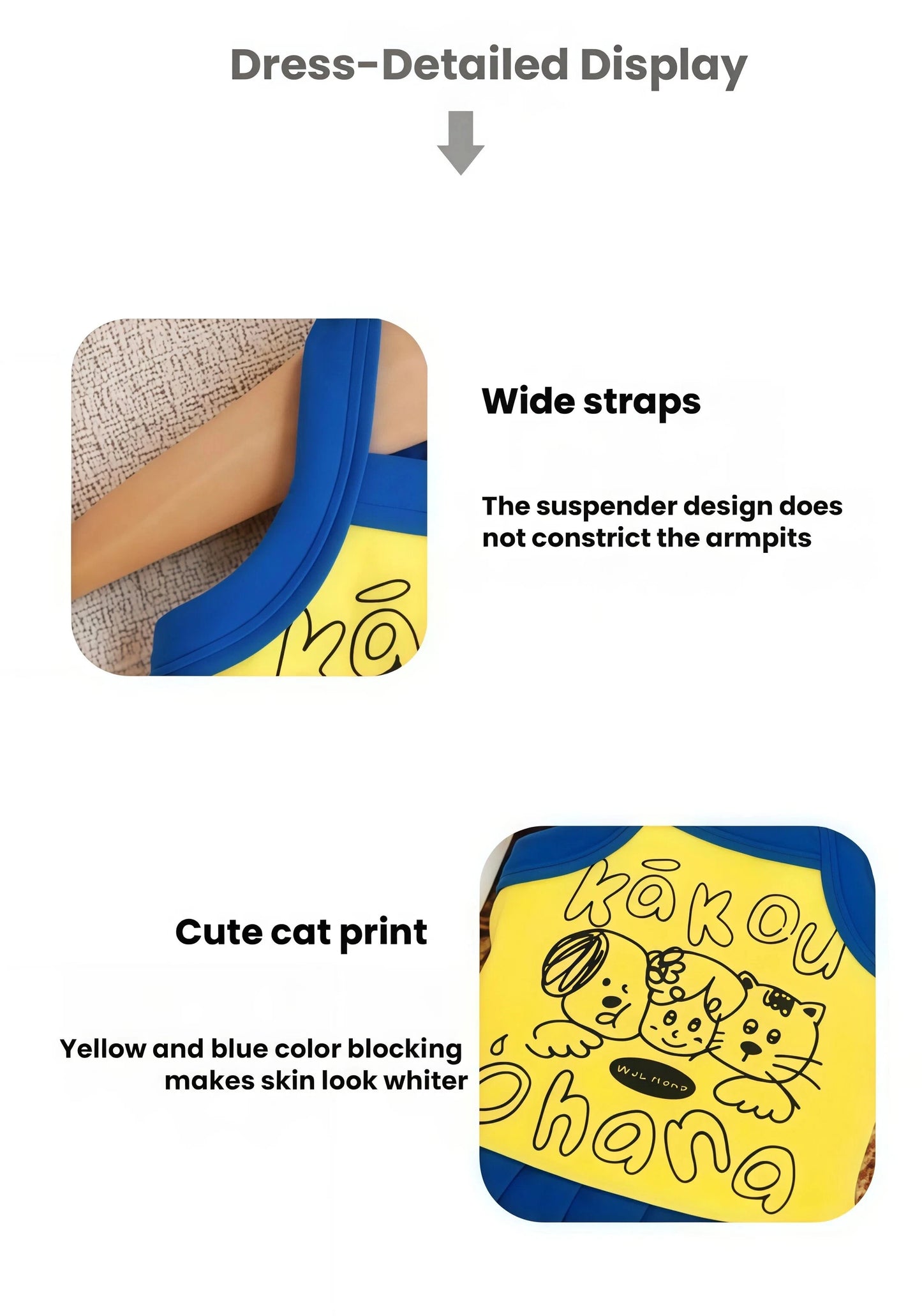 Cartoon Print Slip Dress for Small Dogs & Cats