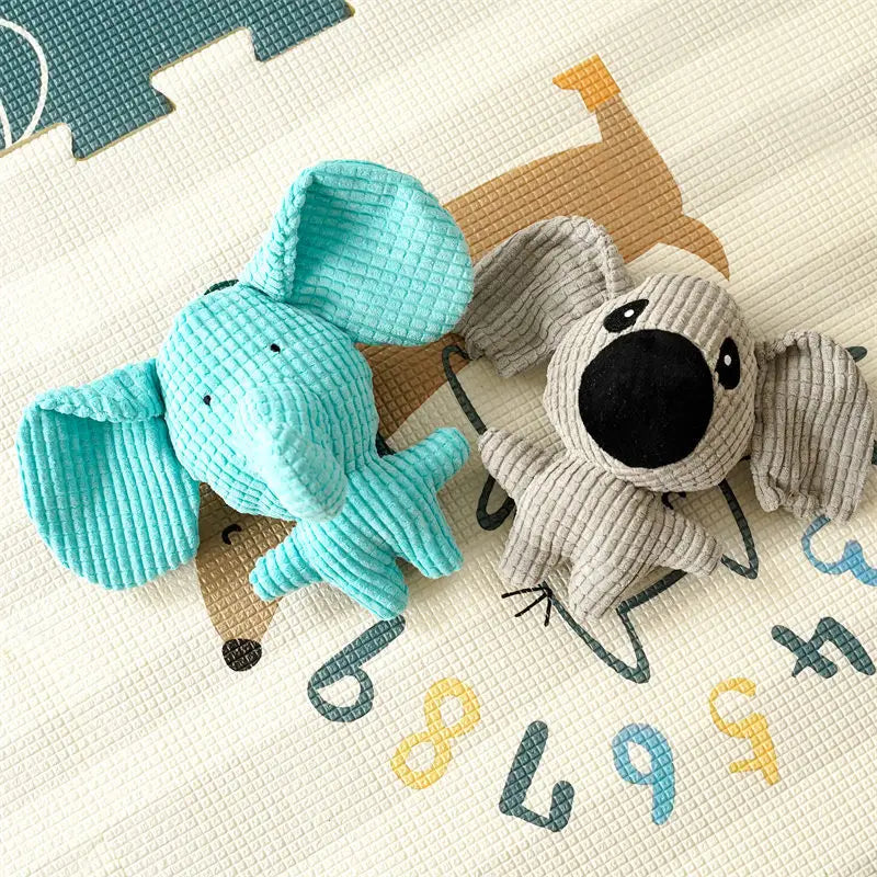 Jouet couineur interactif en peluche pour chien - Jouet à mâcher résistant en forme d'animal