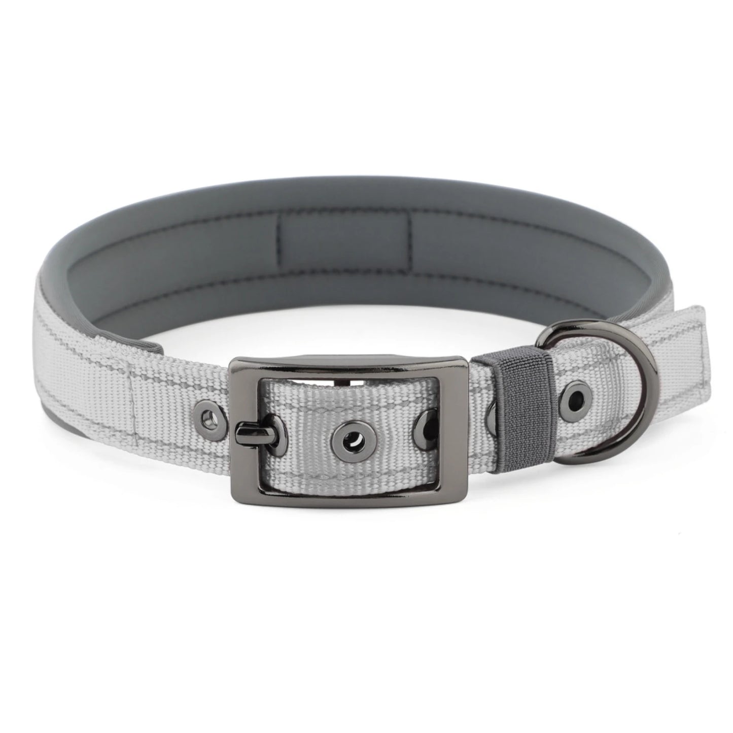 Neoprene Padded Reflective Dog Collar with Metal Buckle