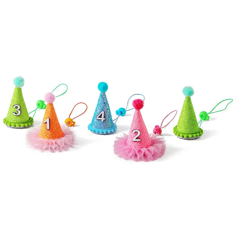 Adjustable Birthday Hat & Headdress for Dogs & Cats