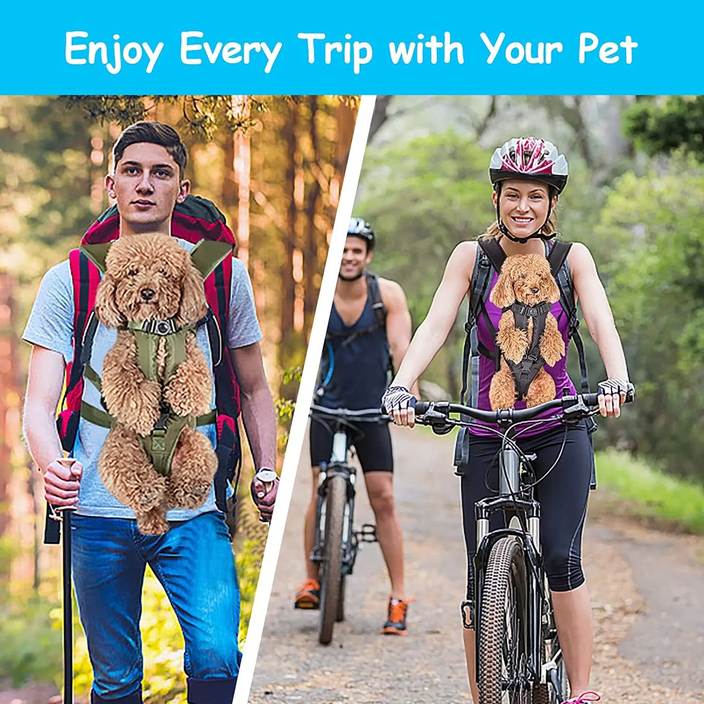 Front-Facing Pet Carrier Backpack for Dogs & Cats