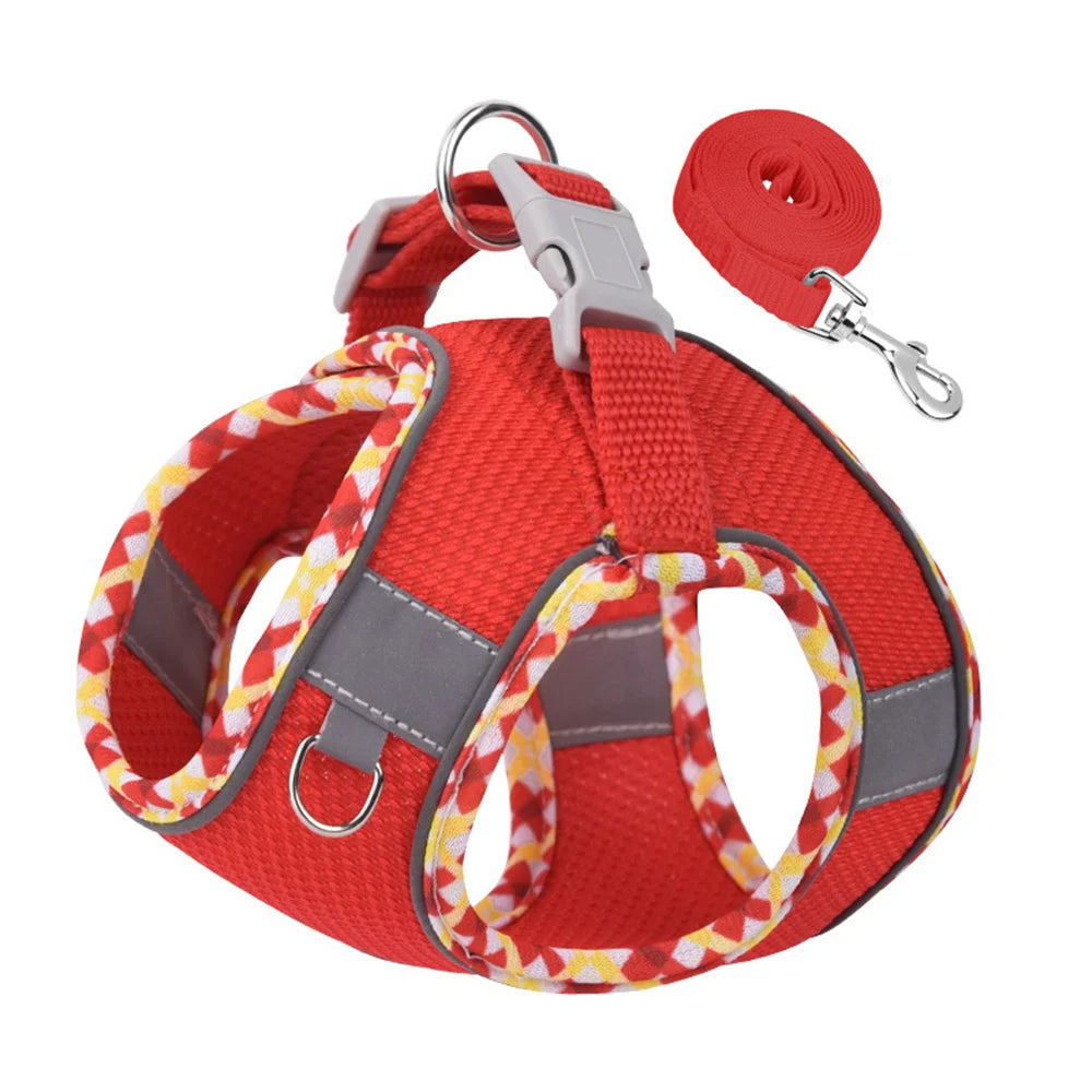 Reflective Mesh Harness & Leash Set for Cats & Small Dogs