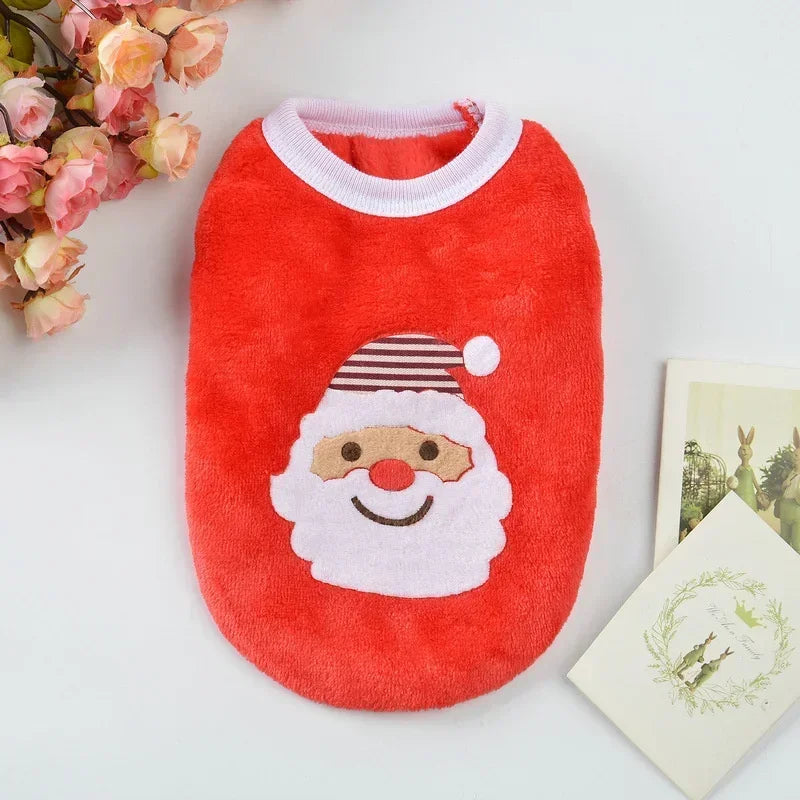 Cartoon Print Plush Vest for Small Animals & Kittens