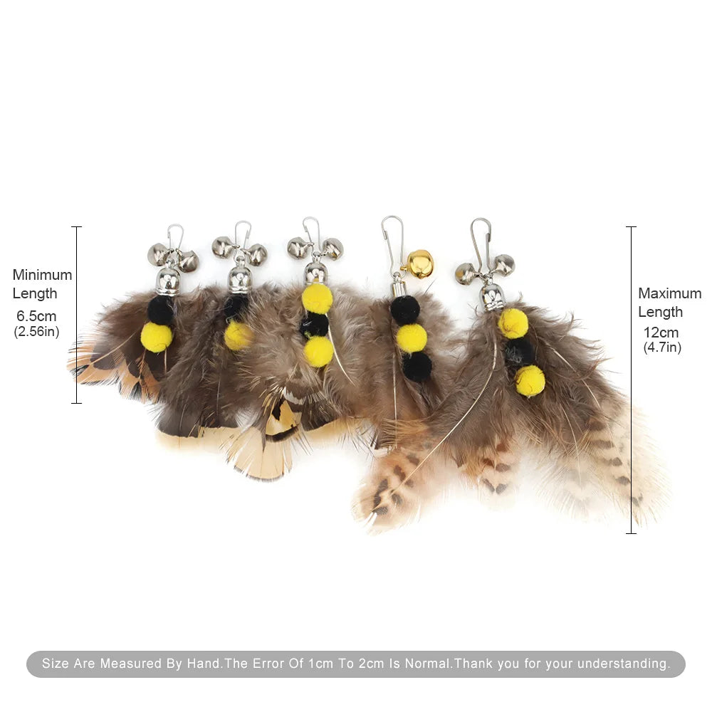 Feather Cat Teaser Toy Replacement Pack (10pcs)