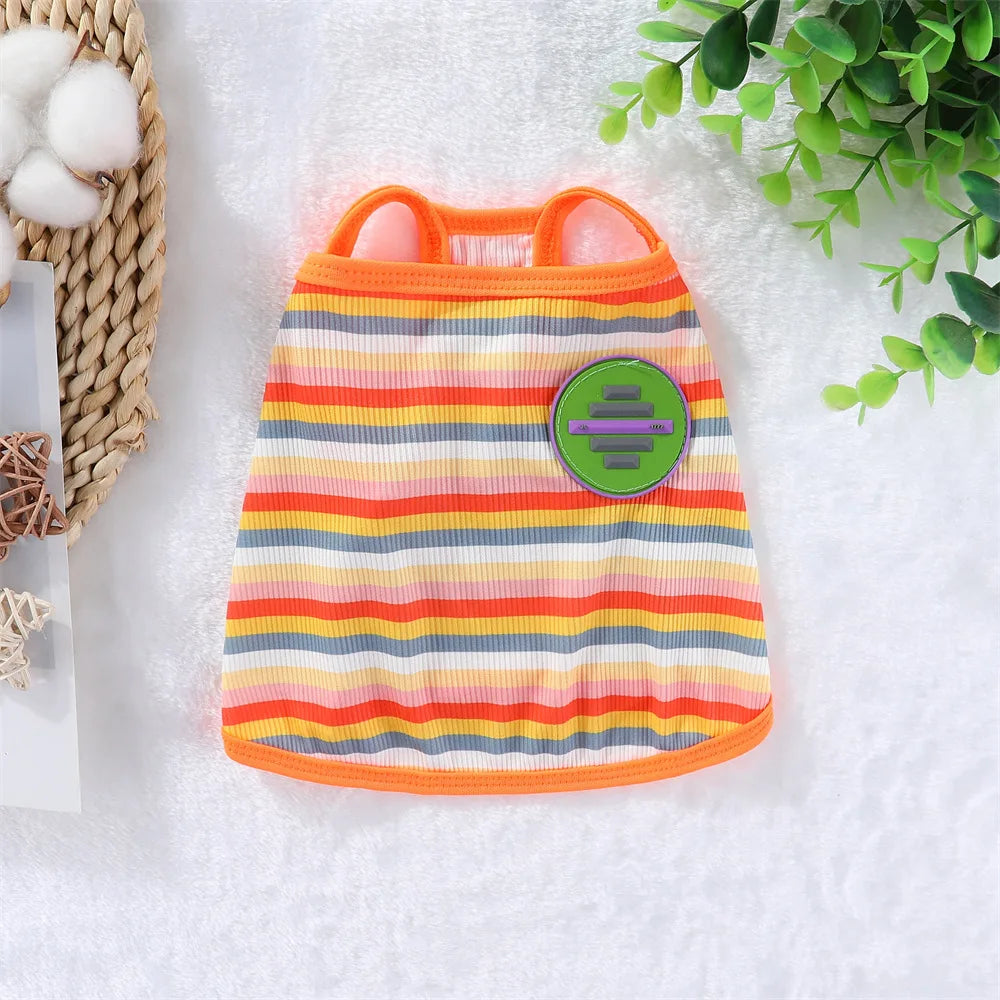 Striped Cooling Vest & Summer Shirt for Small & Medium Dogs & Cats