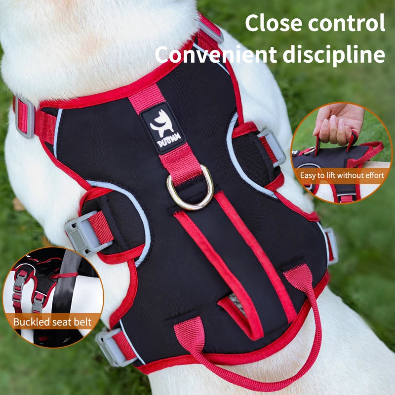 No Pull French Bulldog Harness with Grip Pet Outdoor Walking Supplies for Small Medium Dogs Reflective Strong Dog Harnesses