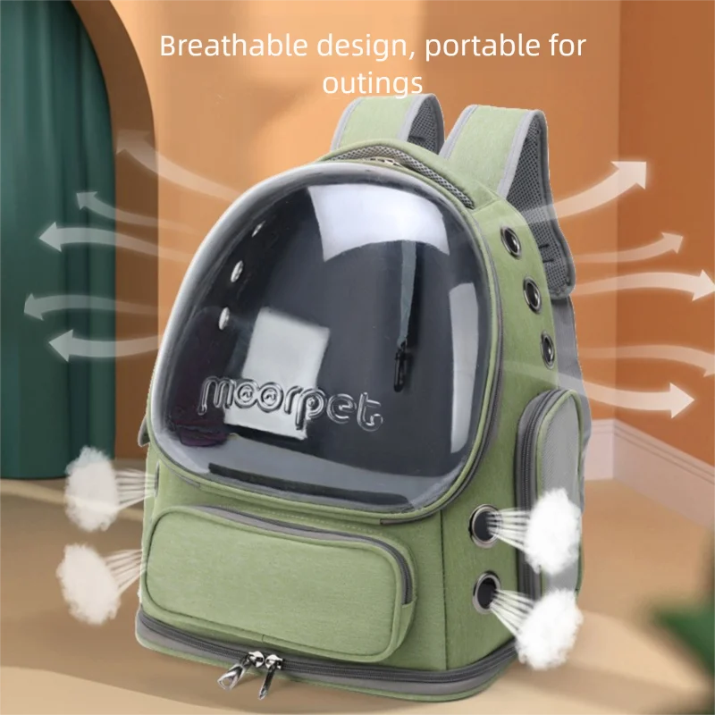 Foldable Cat Carrier Backpack with Clear Panel
