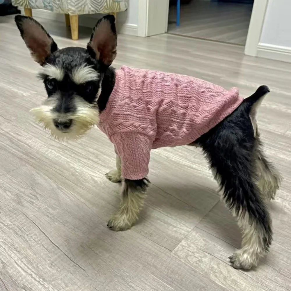 Long-Sleeve Knitted Pullover Sweater for Cats & Small Dogs
