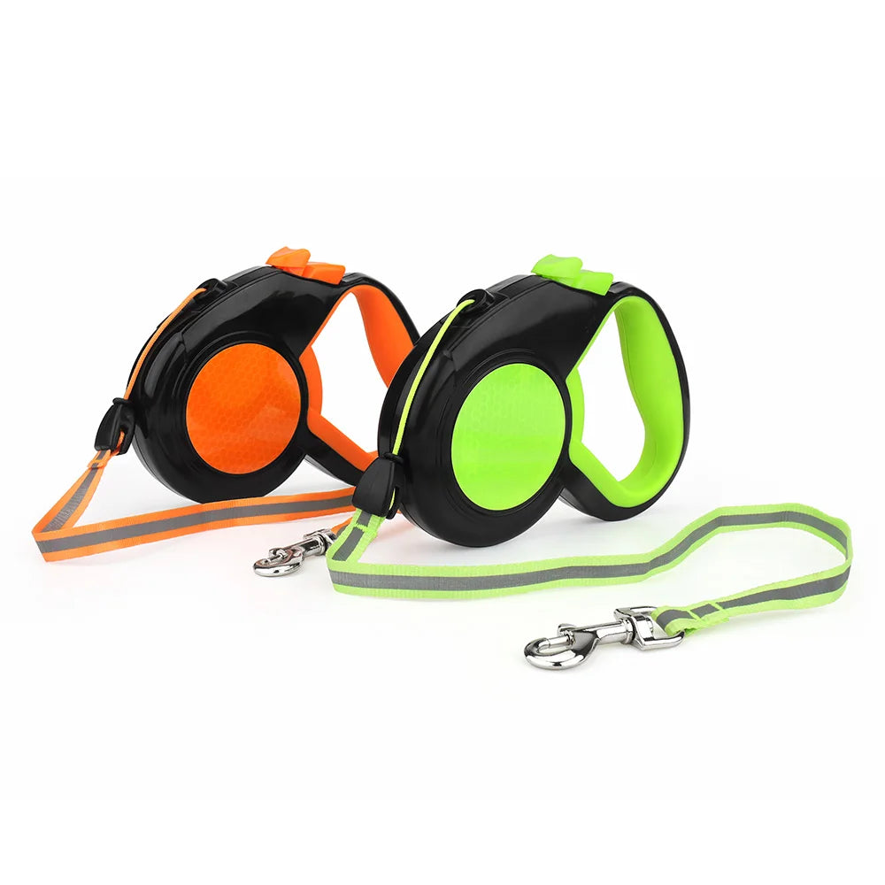 Reflective Retractable Dog Lead — 3m, 5m & 8m