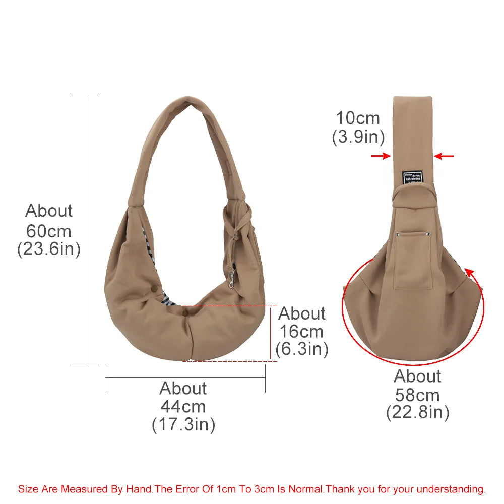 Portable Pet Shoulder Carrier Bag with Phone Pocket
