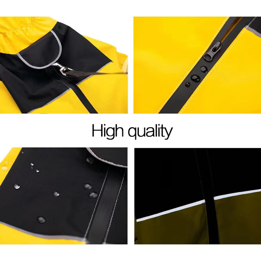 Waterproof Reflective Dog Raincoat Jumpsuit