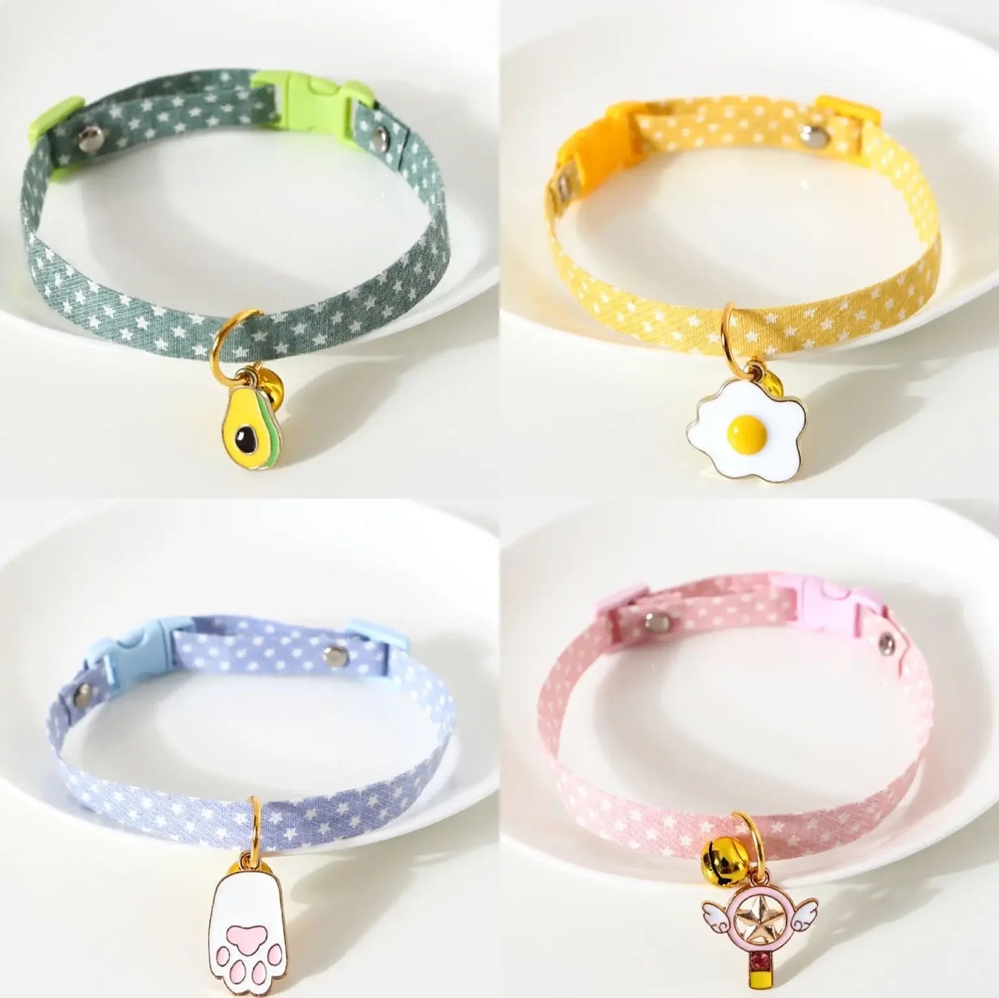 Fruity Avocado Pendant Collar with Bell for Small Dogs and Cats