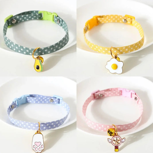 Fruity Avocado Pendant Collar with Bell for Small Dogs and Cats