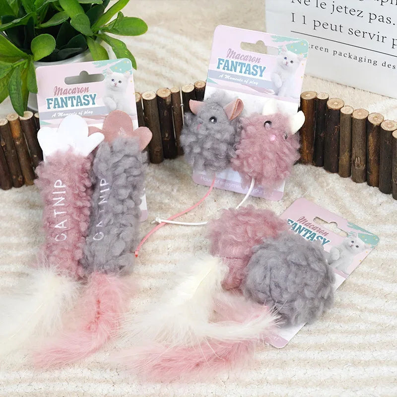 Plush Catnip Mouse Hanging Toy