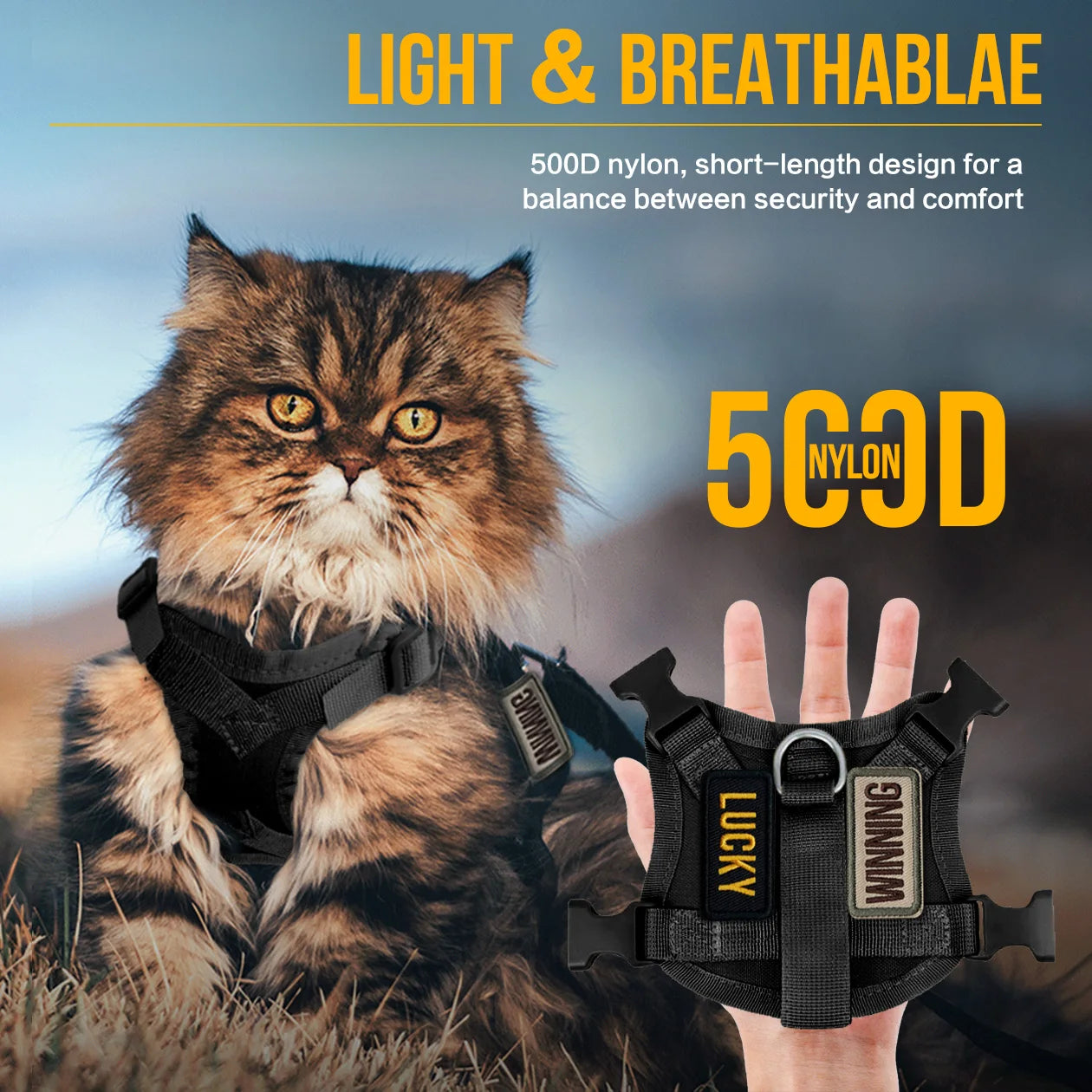 Escape-Proof Cat & Small Dog Harness Set