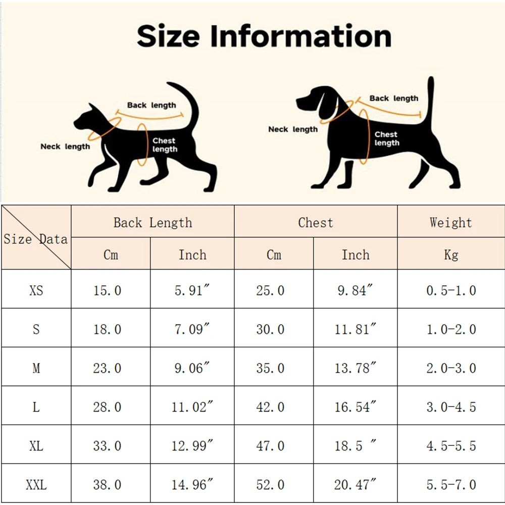 Plush Pet Sweatshirt for Cats & Small Dogs