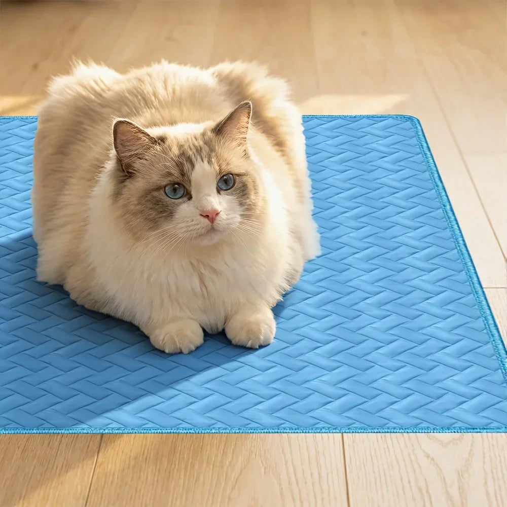 Breathable Cooling Mat for Dogs & Cats — Washable Summer Ice Pad in 4 Sizes, Single or Twin Pack