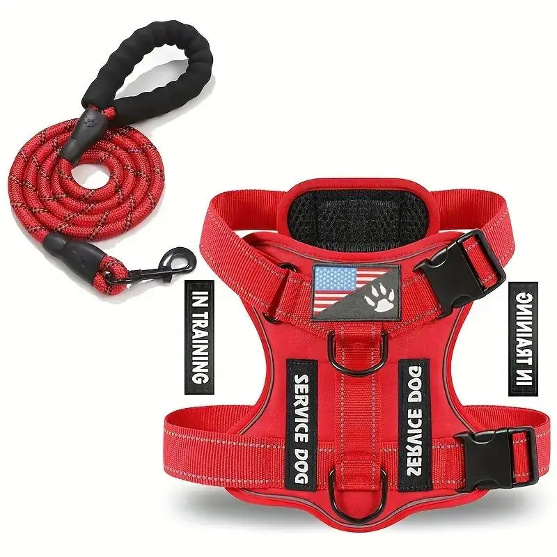 Escape-Proof No-Pull Dog Harness & Lead Set with Reflective Strips