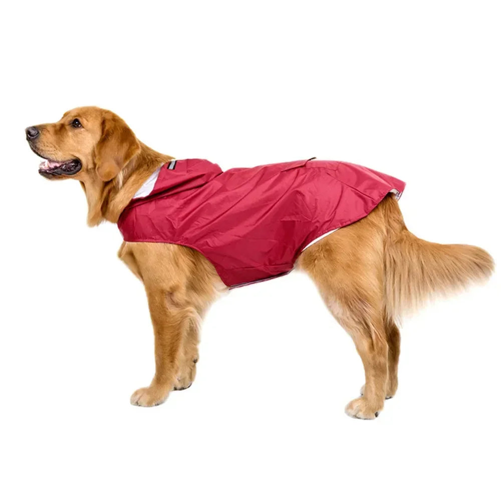 Waterproof Reflective Dog Raincoat with Hood – Sizes S to 6XL