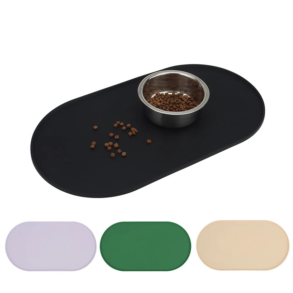 Non-Slip Silicone Pet Bowl Mat for Dogs & Cats