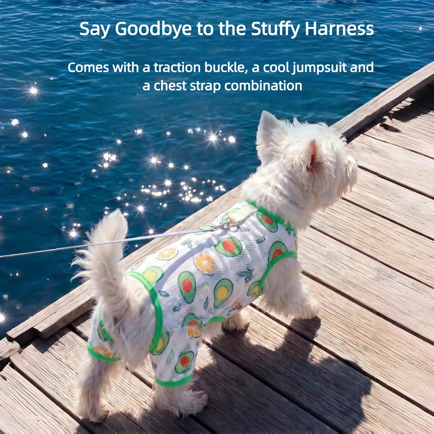 Breathable Mesh Cooling Jumpsuit for Small Dogs & Cats