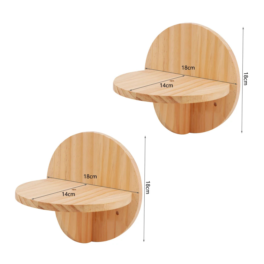 Wall-Mounted Cat Climbing Shelves & Perches